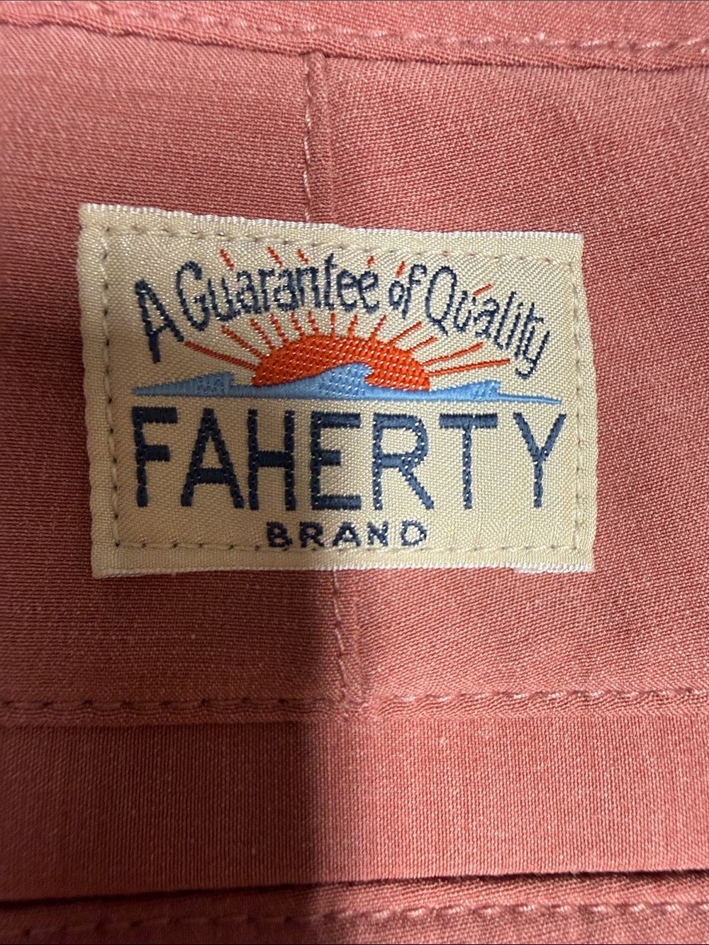 Faherty Washed Rose Flat-Front Cotton Shorts - Picture 6 of 6